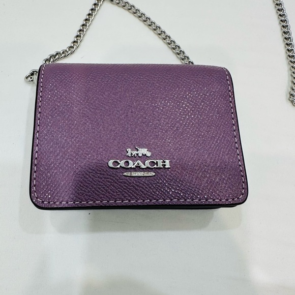 Coach Metallic Purple Mini-wallet Bag - Picture 6 of 10